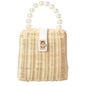 Surell Accessories Mini Straw Clutch